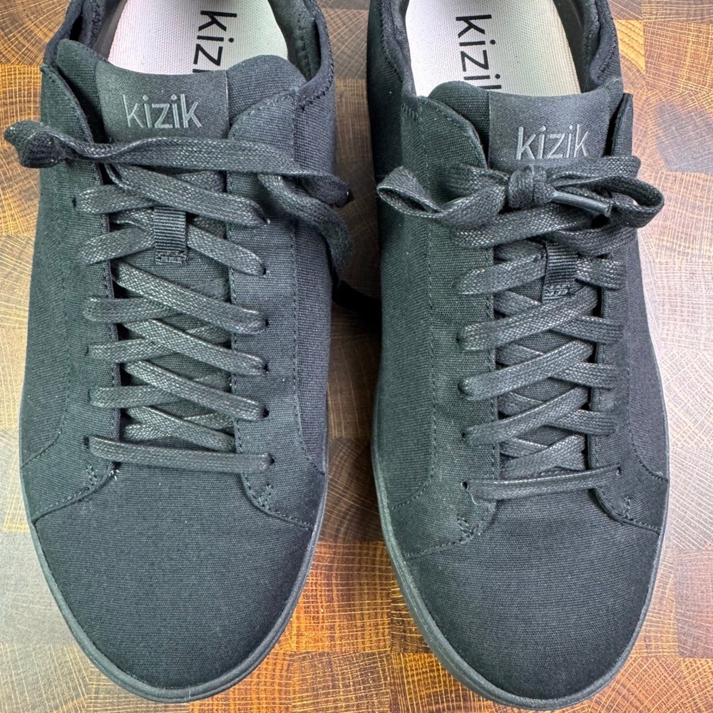 Kizik Irvine Mens 13 Wide Hands Free Shoes Black Canvas Sneakers DIRVBK021302E - Picture 2 of 9